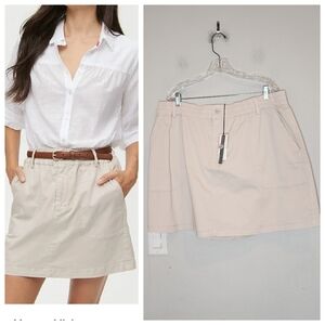 NWT Michael Stars Stretch Twill Beige Monroe Mini Skirt so plus size 2X